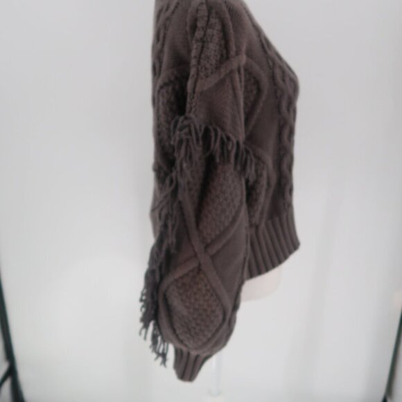 Line & Dot Jasper Fringe Sweater - Charcoal Small - Picture 7 of 9
